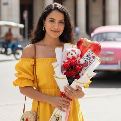 Otra referencia de Ramo con osito y globo corazón